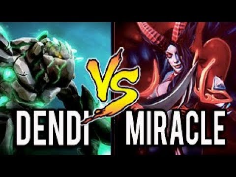 NaVi Dendi vs Miracle - Living Legend vs Top 1 MMR Dota 2