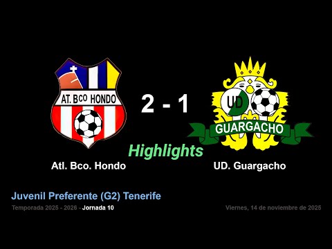 Juvenil Preferente (G2) Tenerife. Bco. Hondo -  UD. Guargacho (Highlights)