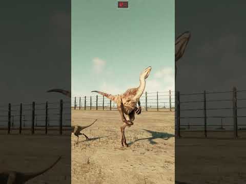Gallimimus Kicks Coelophysis In The Face Sending it Flying  #shorts #jwe2