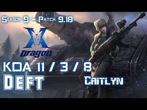 KZ Deft CAITLYN vs LUCIAN ADC - Patch 9.18 KR Ranked