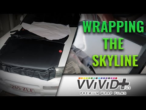 Wrapping the Turbo Skyline in VViVid Carbon Fibre Wrap | 1994 R33 Skyline GTS-T