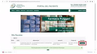 Sanatorio Adventista del Plata: Portal del Paciente- Recetas