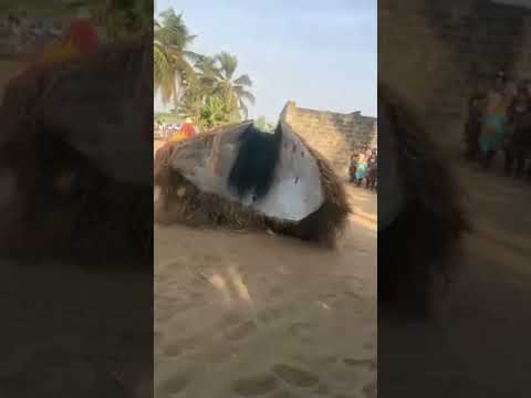 Zangbeto, Entidades fazem as palhas se mexer sozinhas #shorts