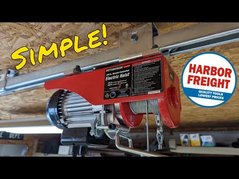 Installing an Electric Hoist from Harbor freight in my garage, using Unistrut.