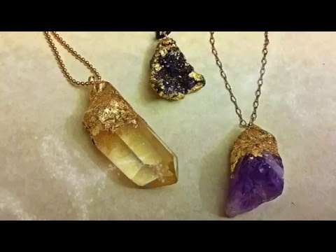 DIY Faux Gold- Dipped Crystal and Druzy Charms for Jewelry : 8 Steps  (with Pictures) - Instructables