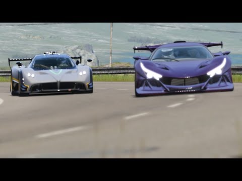 Pagani Zonda R vs Apollo Intensa Emozione at Highlands