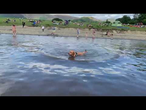 Swimming in Derwentwater.