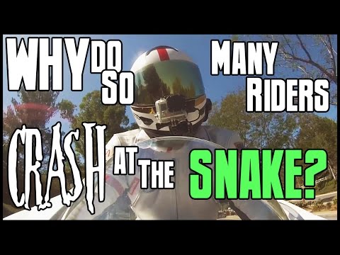 Why do so many riders crash at The Snake on Mulholland?