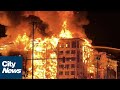 Large fire at condo development in Langley
