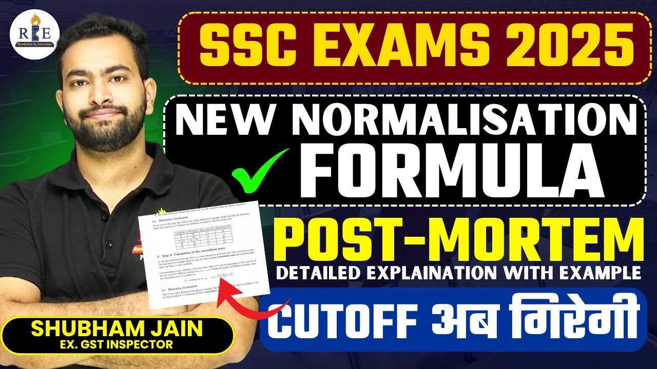 SSC New Normalisation Formula 2025 | Post Mortem by Shubham Sir| अब गिरेगी Cutoff| #ssccgl #ssc #cgl