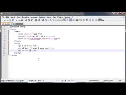 HTML5 and CSS3 beginners tutorial 22   ID's