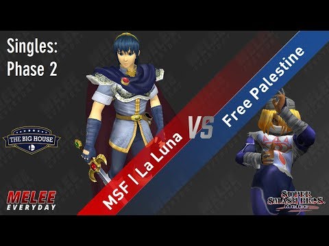 The Big House 8 - MSF | La Luna (Marth) vs. Free Palestine (Sheik) - SSBM - Singles Phase 2