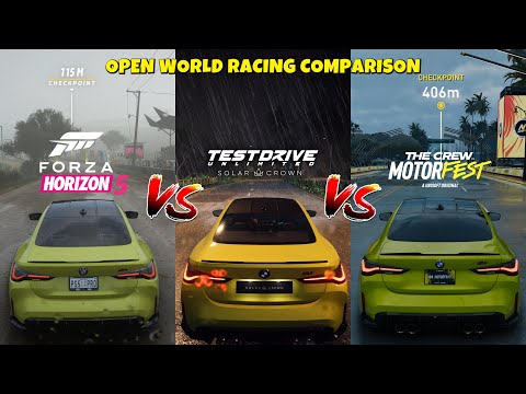 The BIGGEST Open-World Racing Game Comparison! | FH5 vs The Crew Motorfest vs TDU Solar Crown 🔥