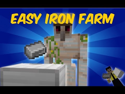 Easy MINECRAFT IRON FARM 1.14.4