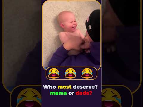 Funny baby refuse to say dada