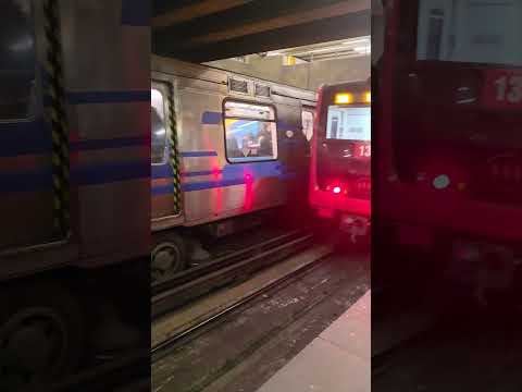 Metro De Santiago | Línea 2 | Par de Trenes Ubicado en La Estación San Miguel.