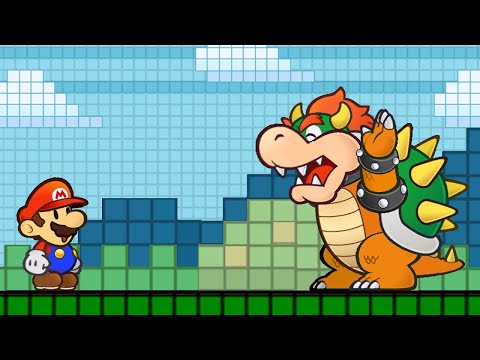 Super Paper Mario 4K - Walkthrough - Chapter 3-1: When Geeks Attack (Bowser Boss Battle)