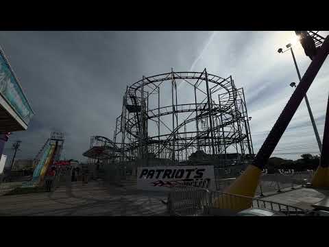 Off-ride footage of a Patriot’s Run train
