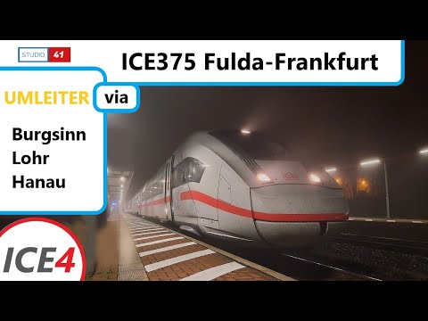 Fulda-Frankfurt/Main *ICE375* (ICE4 II BR412) Führerstandsmitfahrt/Cabride [Umleiter]