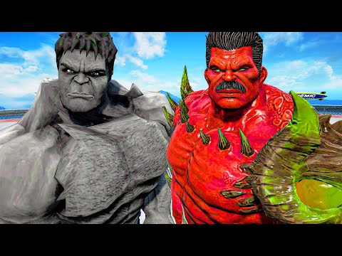 Red Hell Hulk SMASH Grey Hulk - What If