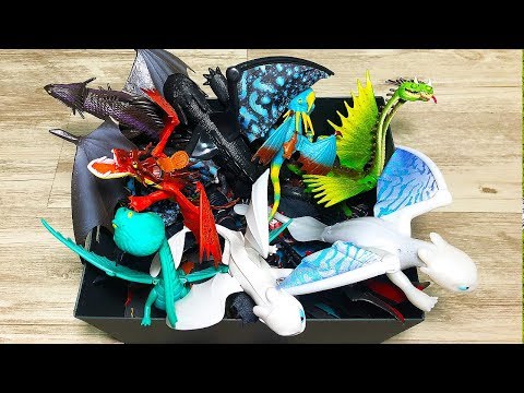 MY HUGE DRAGON Toys COLLECTION - What dragons are in this box? Toothless Stormfly Hookfang