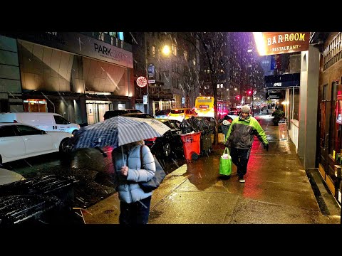 ❄️ It's SNOWING on Sunday Night in NEW YORK CITY live 🌨 January 18, 2026