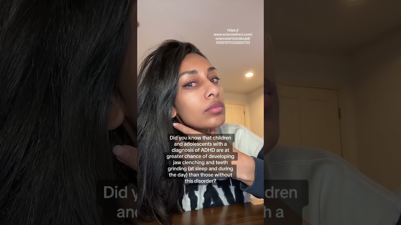 Is there a connection with ADHD and jaw clenching?? #adhd #shorts