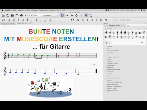 Bunte Noten mit Hilfe von MuseScore erstellen