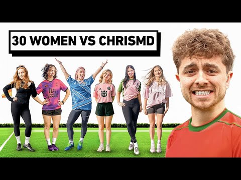 30 WOMEN VS 1 YOUTUBER: Football Edition