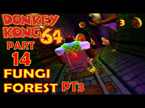Donkey Kong 64 HD 101% Walkthrough Pt 14 Fungi Forest Pt 3