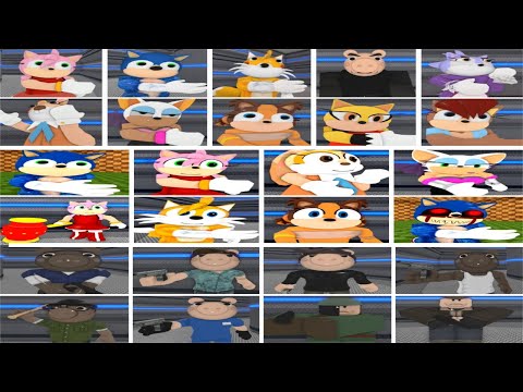 ALL PIGGY JUMPSCARE |   New Sonic   Test all the Bots