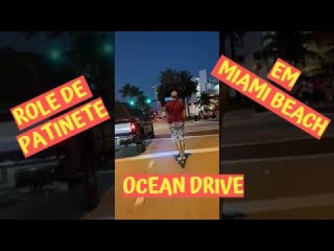 Miami Beach - EUA - Rolê de patinete na Ocean drive - ponto turístico badalado