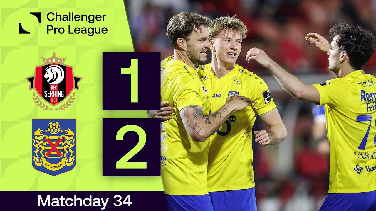 R Seraing vs SK Beveren Highlights