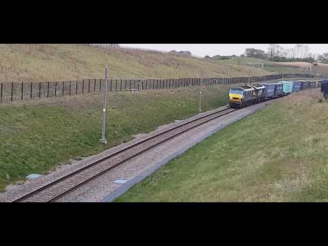 4S47 - DB90's - Malcolm and Backbone moving at speed away from Stafford heading towards Heamies farm
