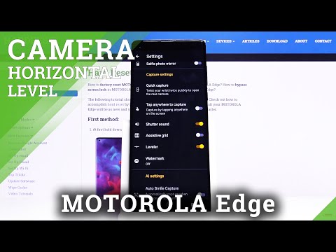 How to Turn On / Off Camera Leveler in Motorola Edge