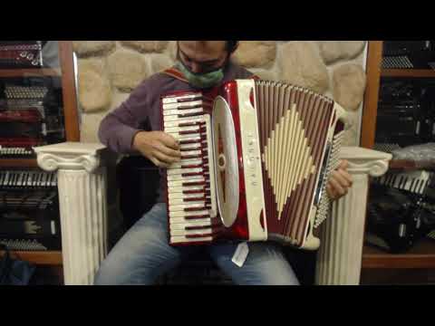 3985 - Candy Stripe Baldoni Piano Accordion LMMH 41 120 $1299