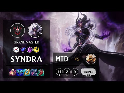 Syndra Mid vs Azir - KR Grandmaster Patch 11.4