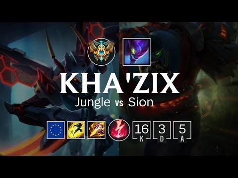Kha'Zix Jungle vs Sion - EUW Challenger Patch 8.7
