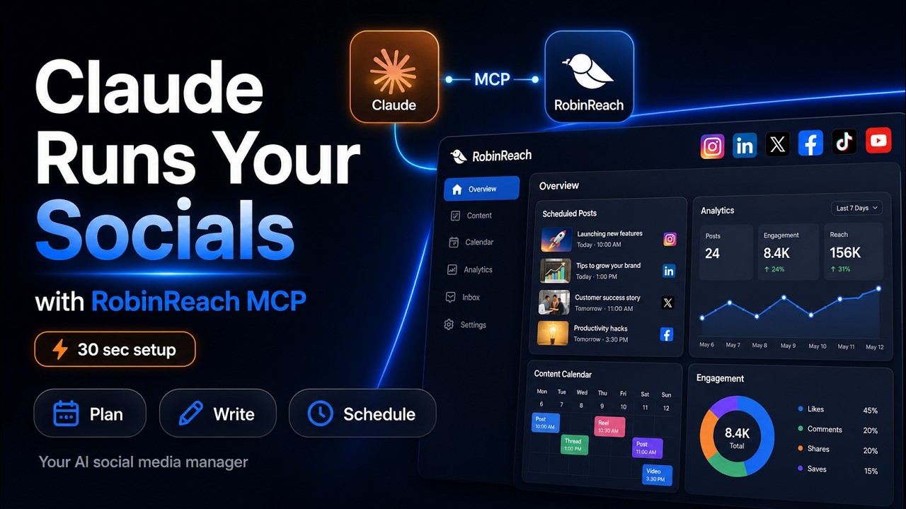 RobinReach — connect Claude, ChatGPT, or Codex to post across every platform
