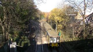 preview picture of video 'Tyne and Wear Metro-Metrocars 4075 and 4062 arriving at South Gosforth'