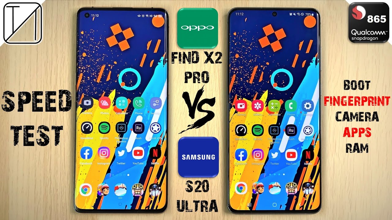 Oppo Find X2 Pro vs Galaxy S20 Ultra Speed Test