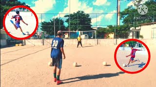 DESAFIO DE FUTEBOL: REPRODUZINDO O PRIMEIRO VDEO DO CANAL!!!! SER QUI TEVE SHOW???!!!