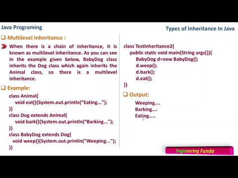 Learn Types of Inheritance – Java Programming - Mind Luster