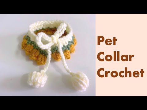 How to crochet pet collar | crochet tulips | Beginner crochet tutorial