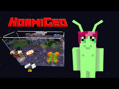 Minecraft Hardcore with 100 STREAMERS but we are ants in a nest
