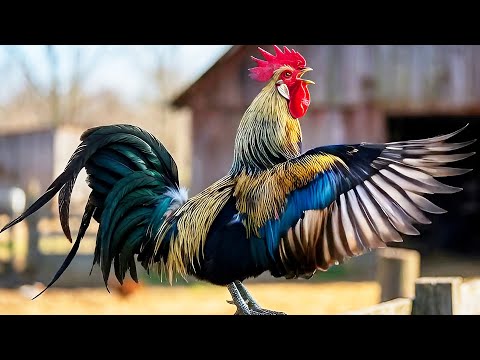 Rooster Crowing Compilation - Top 20 Best Rooster Crowing Sound Effects Morning #roostercrowing