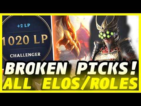 BROKEN TIER LIST FOR HIGH & LOW ELO PATCH 12.14