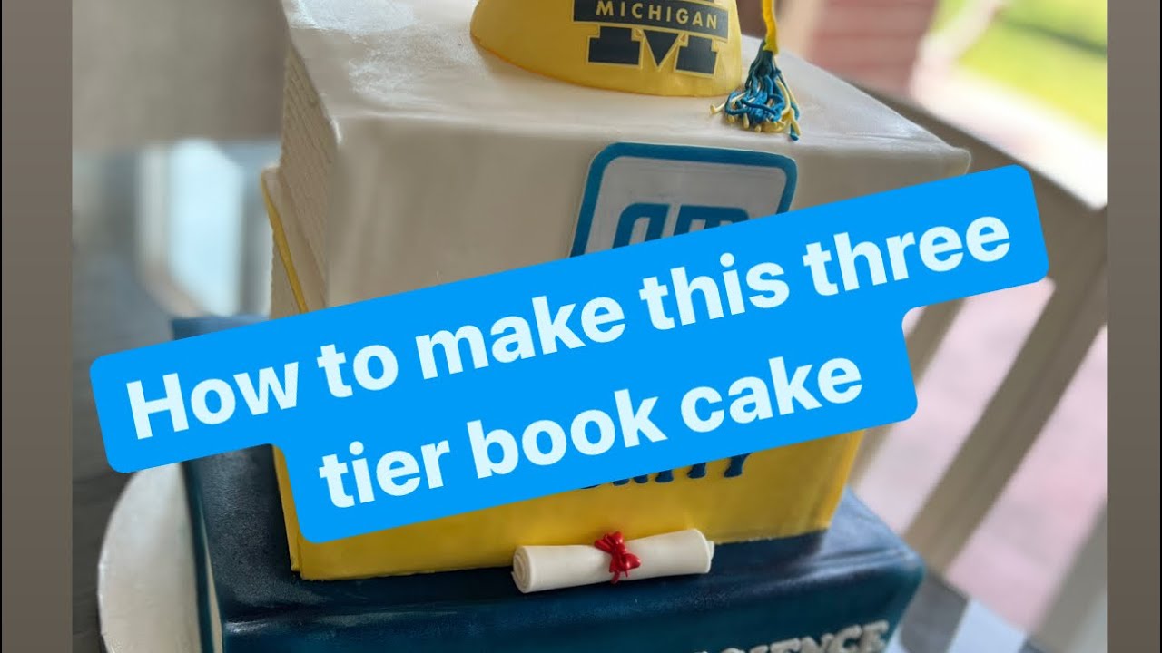 How to make a three tier book cake