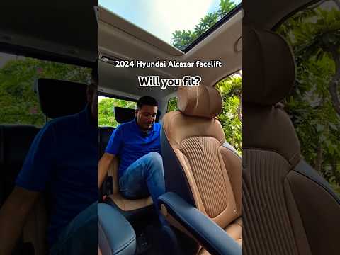 Hyundai Alcazar facelift 2024: Will you fit in the third row? #hyundai #alcazar #suv #cars #odmag