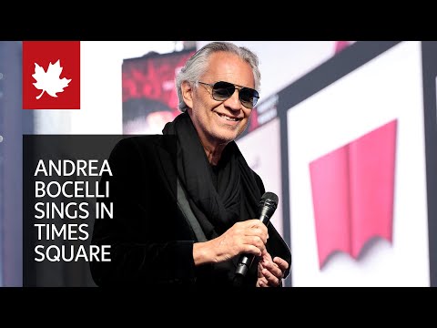 Hear Andrea Bocelli sing 'Amazing Grace' to fans in Times Square